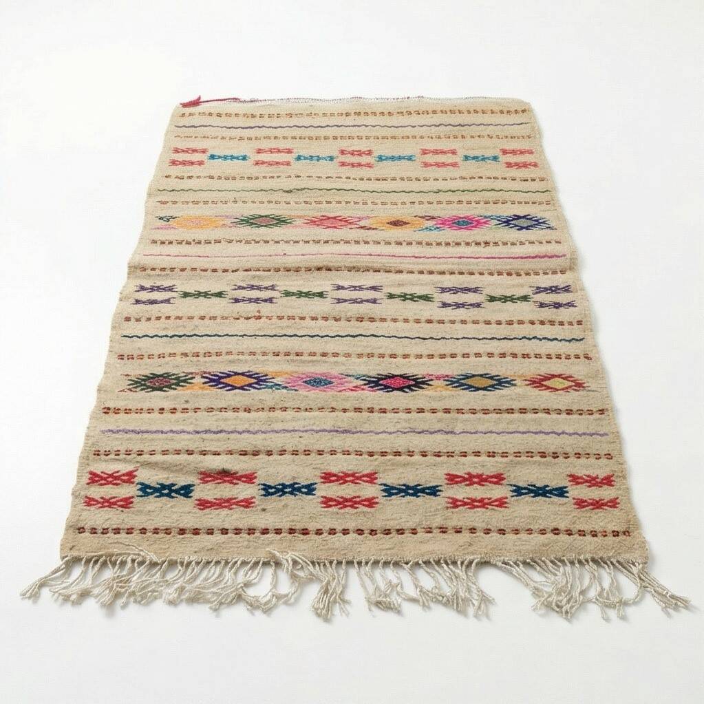 Beige kilim rug