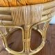 Vintage rattan ottoman from the 70s