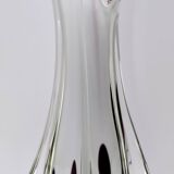 White and Purple Hand Blown Sommerso Glass Vase by Fratelli Toso, Italy