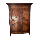 Antique burl walnut cabinet