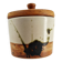 Lidded pot in stoneware — La Colombe pottery, 1970s