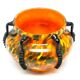 Art Deco vase, spatter glass, Welz Glassworks, Czechoslovakia, 1930s