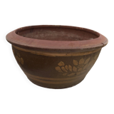 Decorated ceramic basin/pot