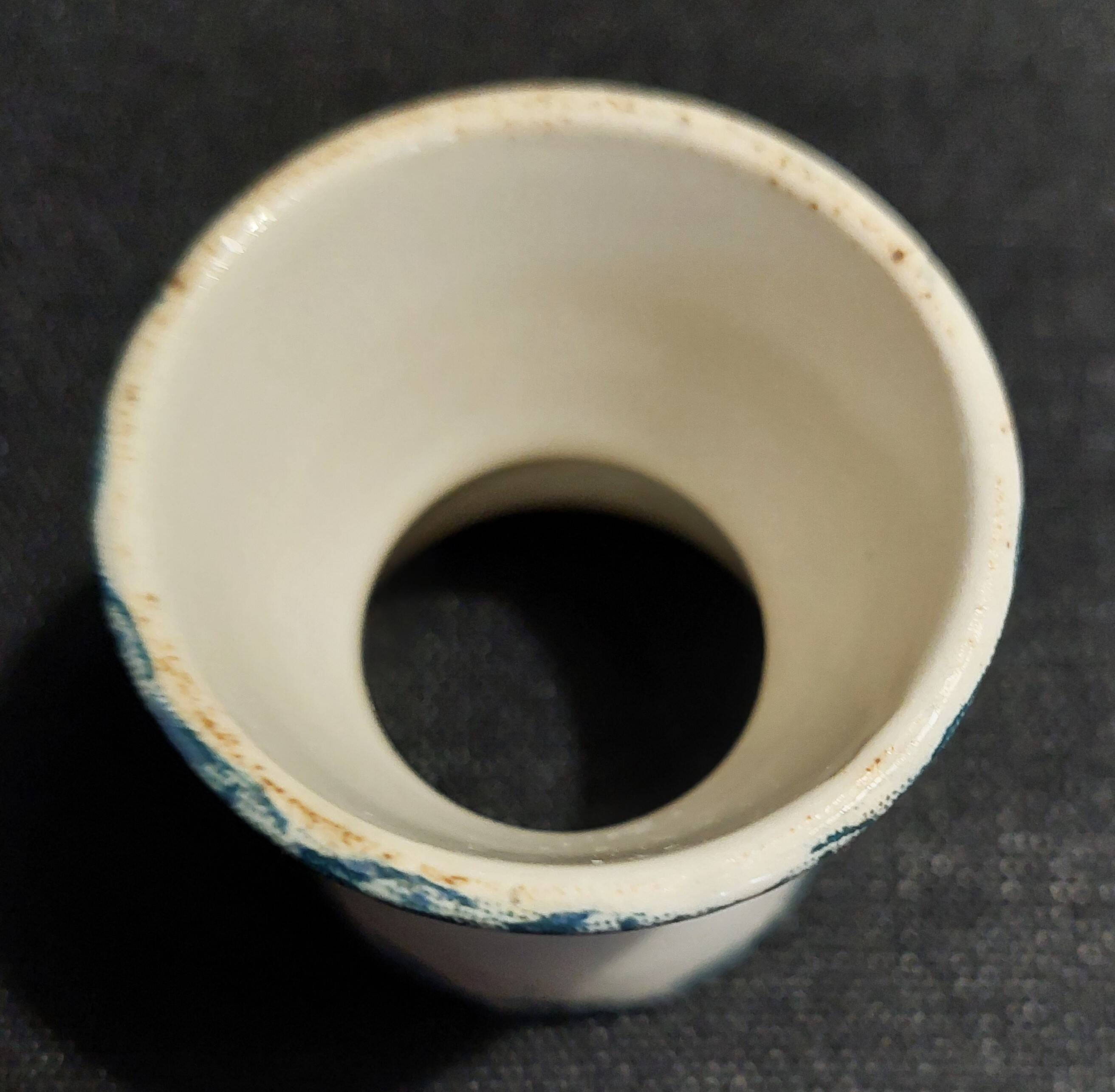 Earthenware diabolo egg cup early 20th century