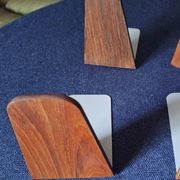 Set of 4 mid century teak bookends, Kai Kristiansen attr., Denmark 1960s