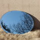 Oval beveled mirror without frame