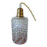 Suspension cylindrique moderniste en verre moulé