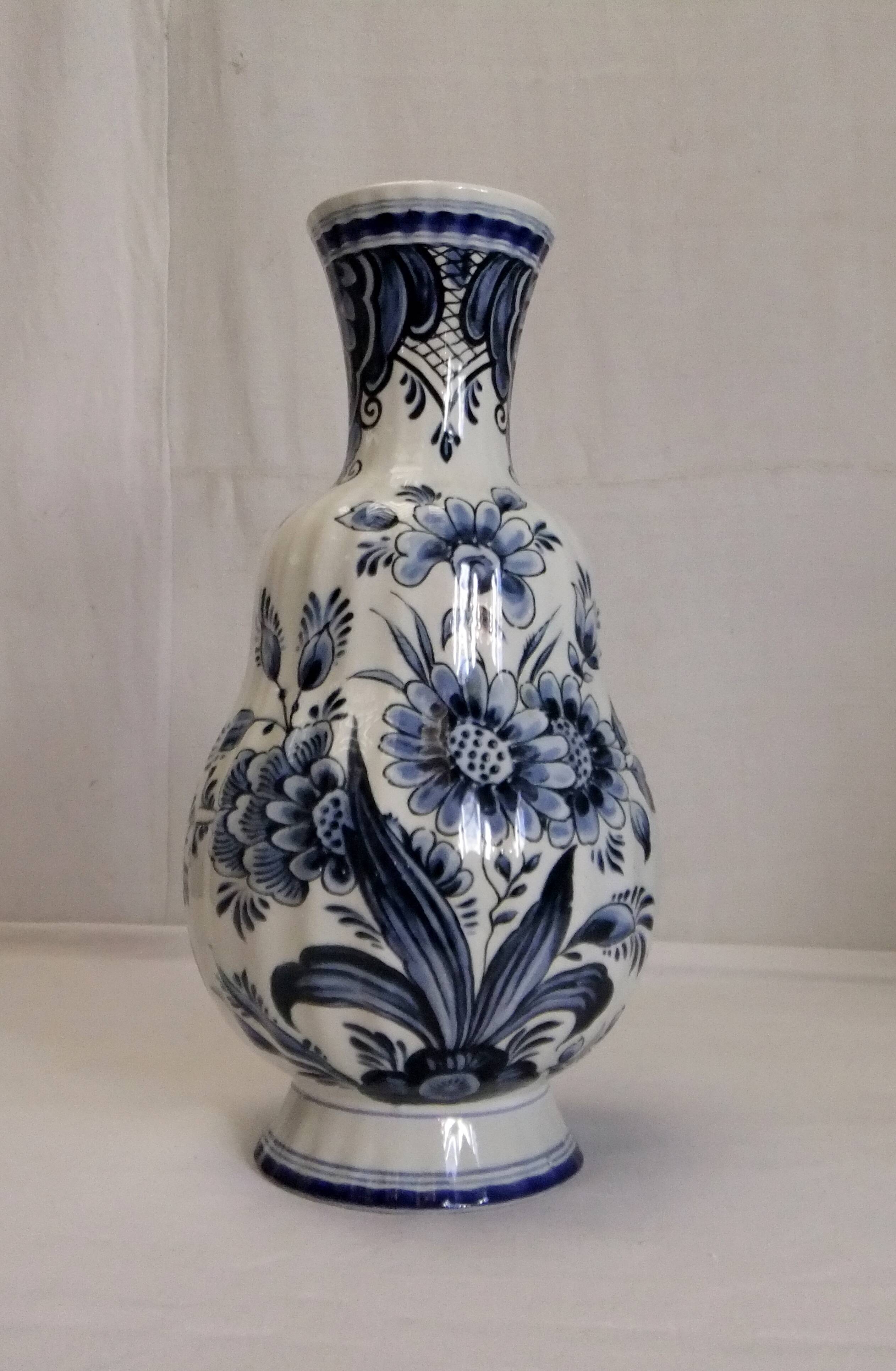 Vintage Delfia ceramic vase 36 cm