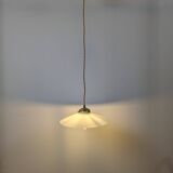 Suspension vintage en opaline blanche