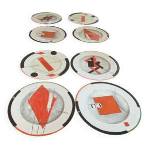 ensemble de 8 assiettes