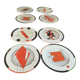 Set of 8 Constructivist plates