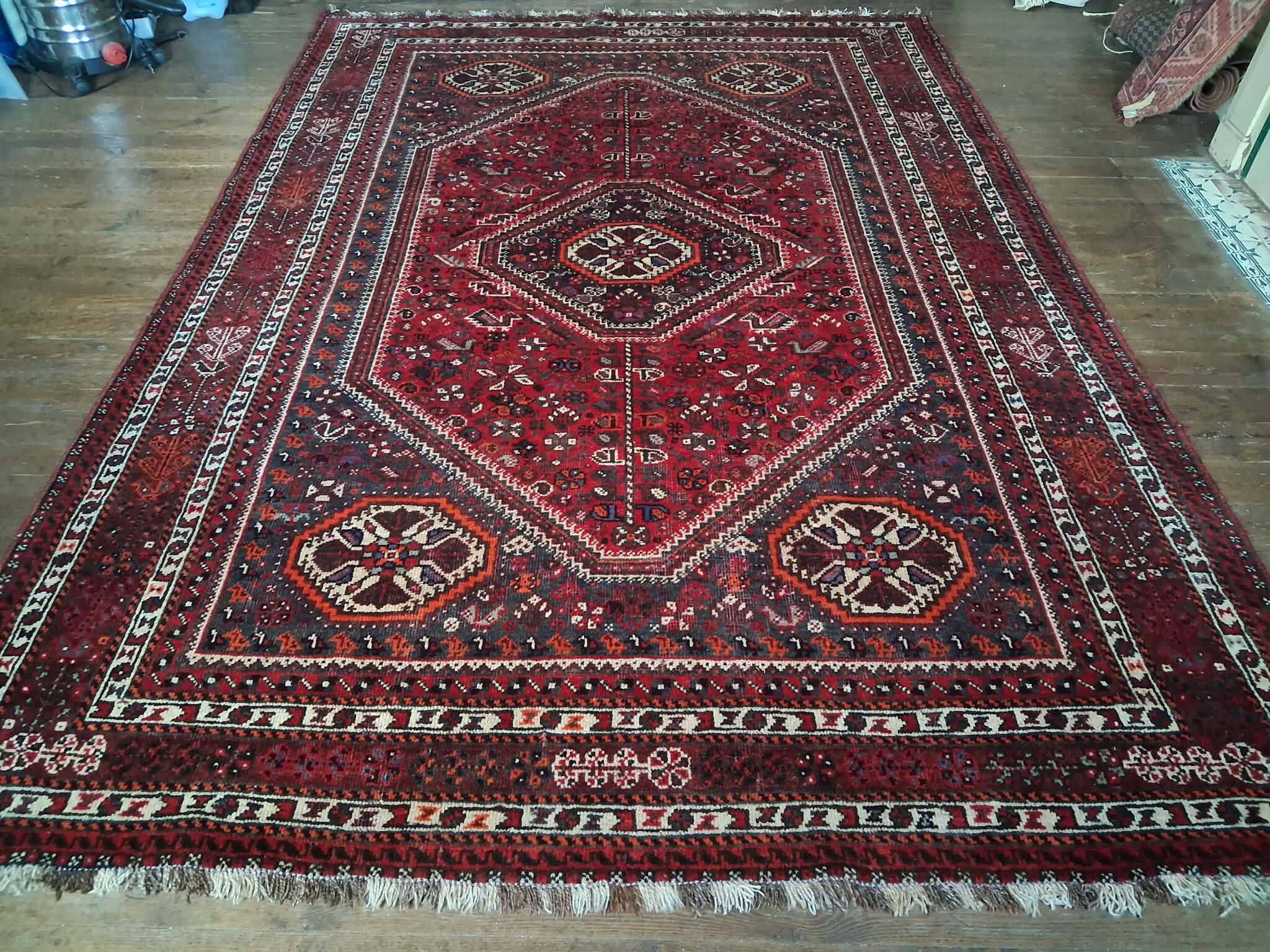 Tapis Persan Qashqaï fait main 316x220cm