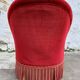 Fauteuil crapaud en velours rouge