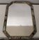 Ancien Miroir Octogonale 45x35 Au Décor Fleuri Année 80 Vintage