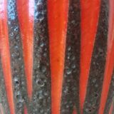 Vintage Scheurich Fat Lava vase | West Germany | Orange Black Zi