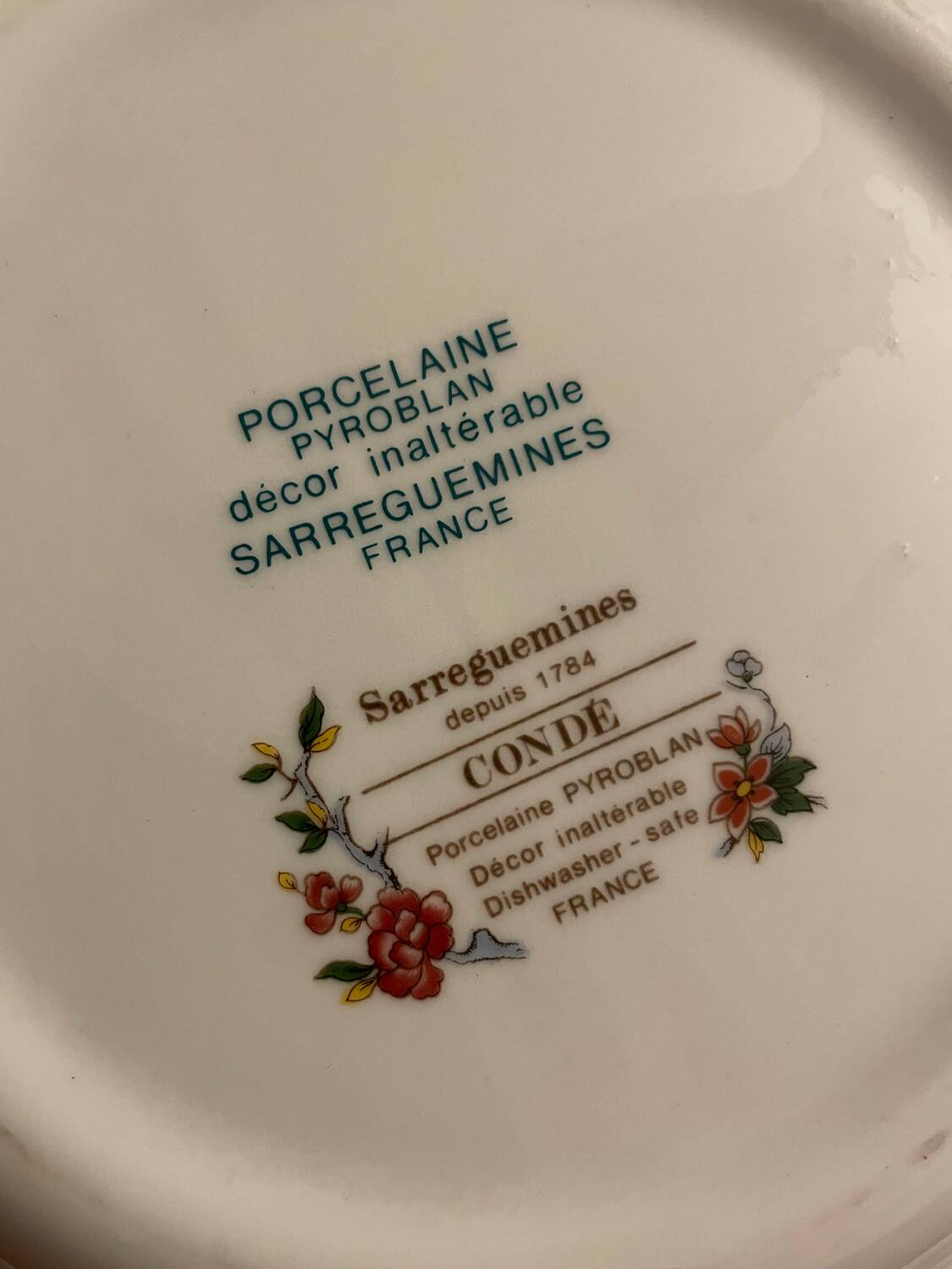Sarreguemines porcelain plates