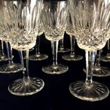 Suite of 12 crystal size wine glasses