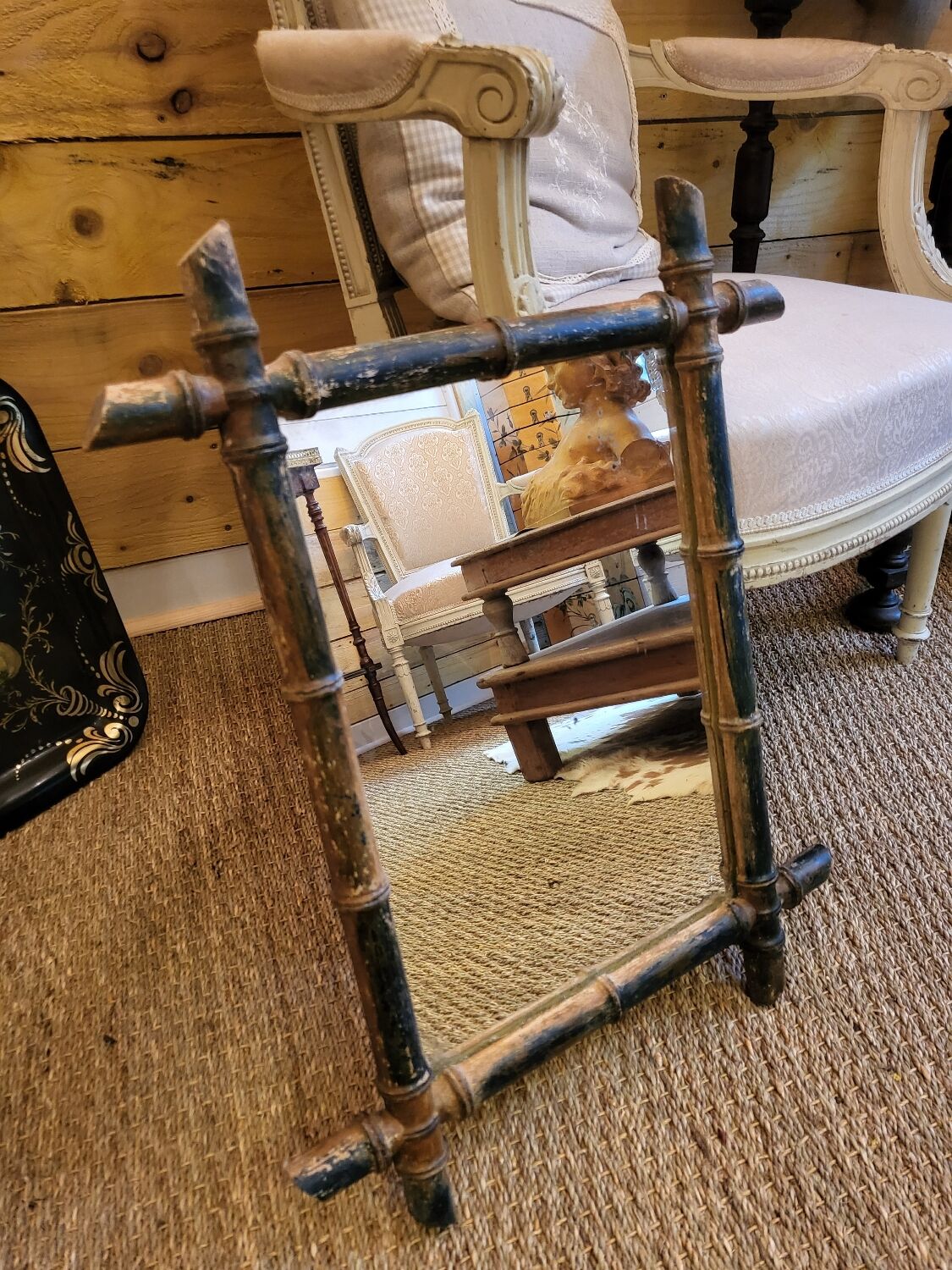 Bamboo mirror 43x54cm