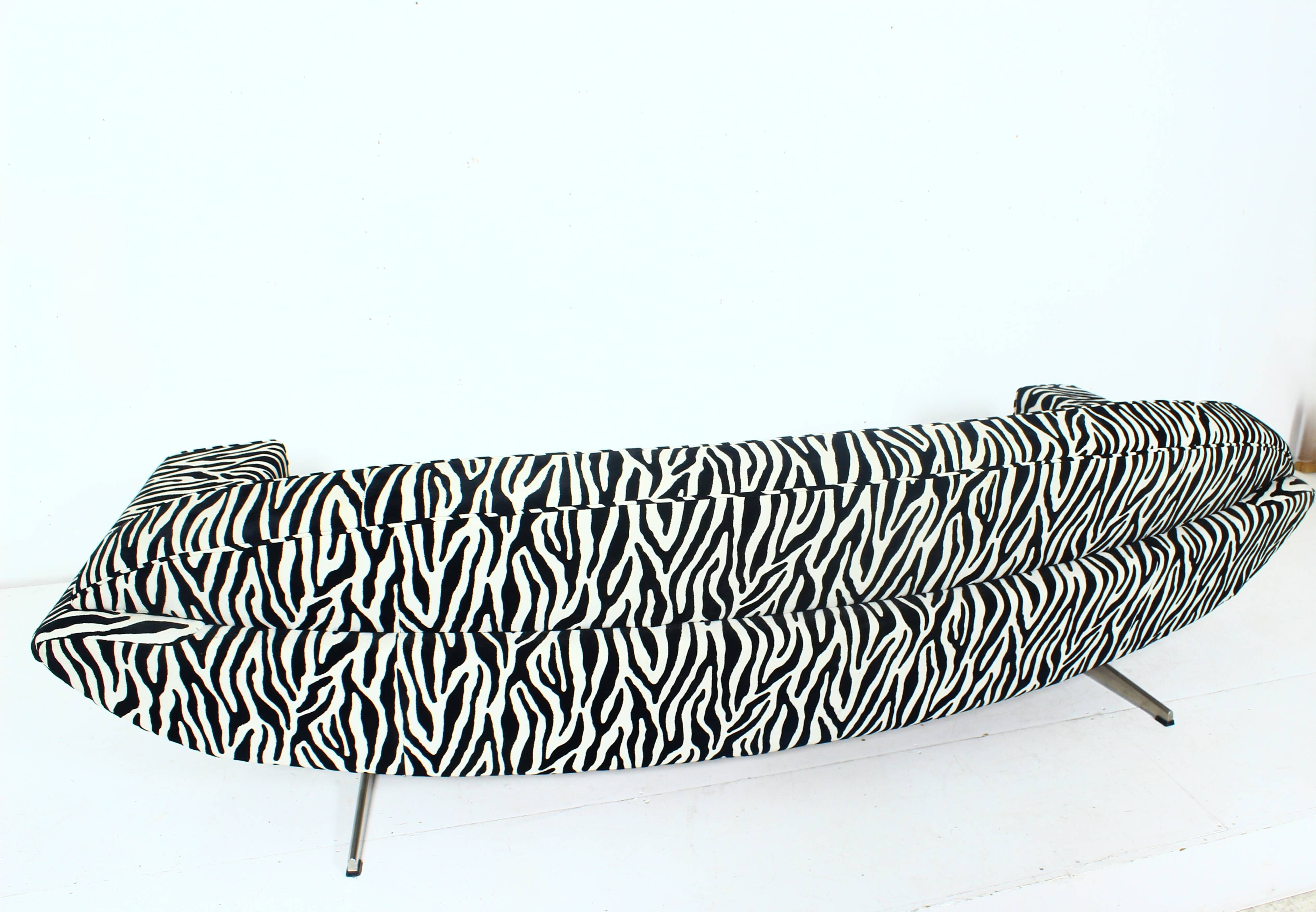 "Capri" curved three-seater sofa by Johannes Andersen, 1965