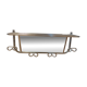 Porte-manteau vestiaire 4 patères miroir métal chromé
