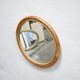 Miroir rond vintage en bambou et rotin 57cm x 57cm