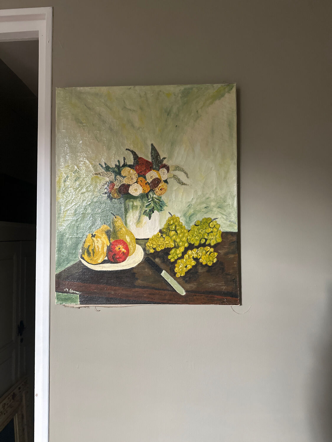 Charming Vintage Oil on Canvas – Still Life