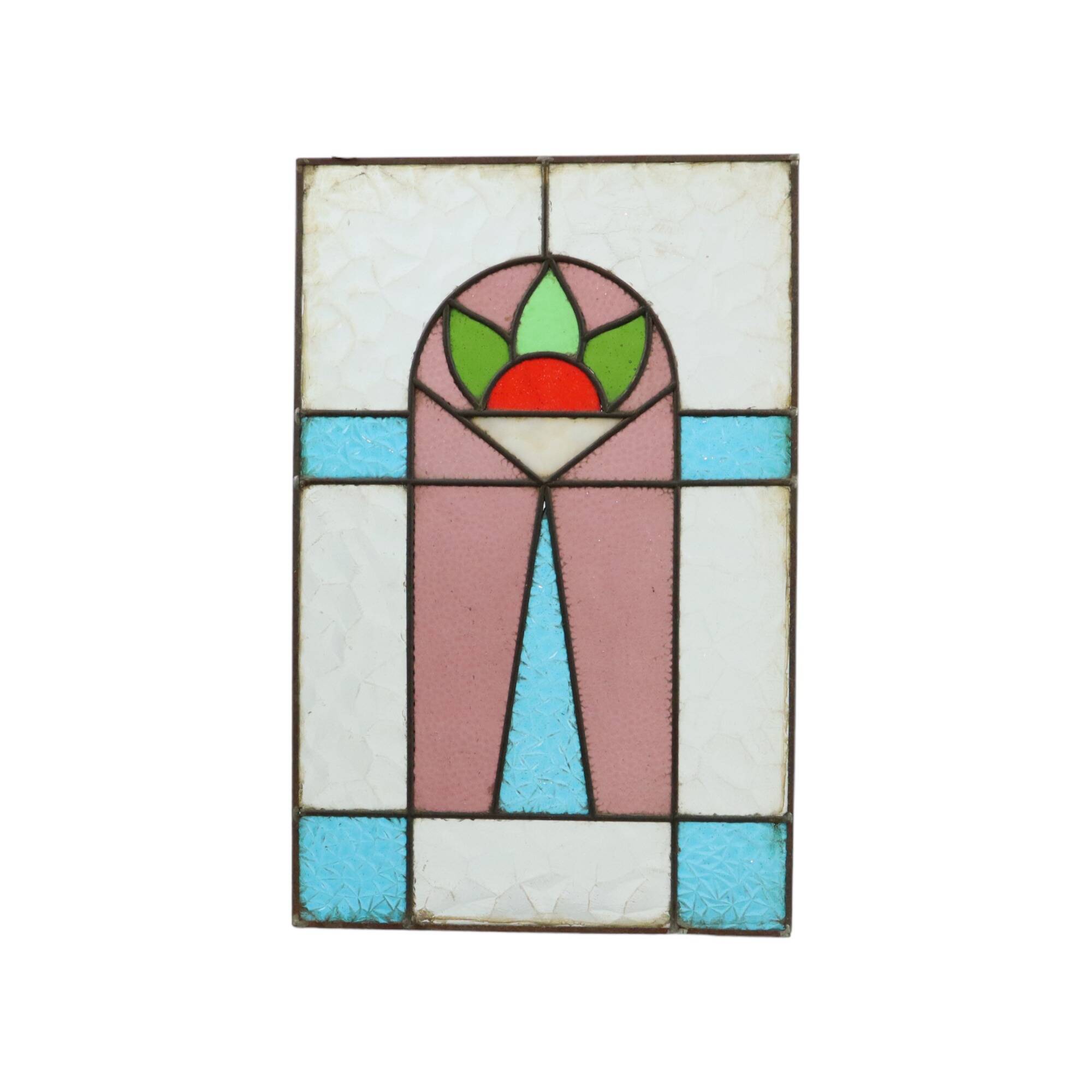 Art Deco Stained Glass Window Stained Glass Decorative Flower Suncatcher 47cm