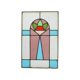 Art Deco Stained Glass Window Stained Glass Decorative Flower Suncatcher 47cm