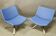 Paire De Fauteuils Design Kesterport Skai Bleu