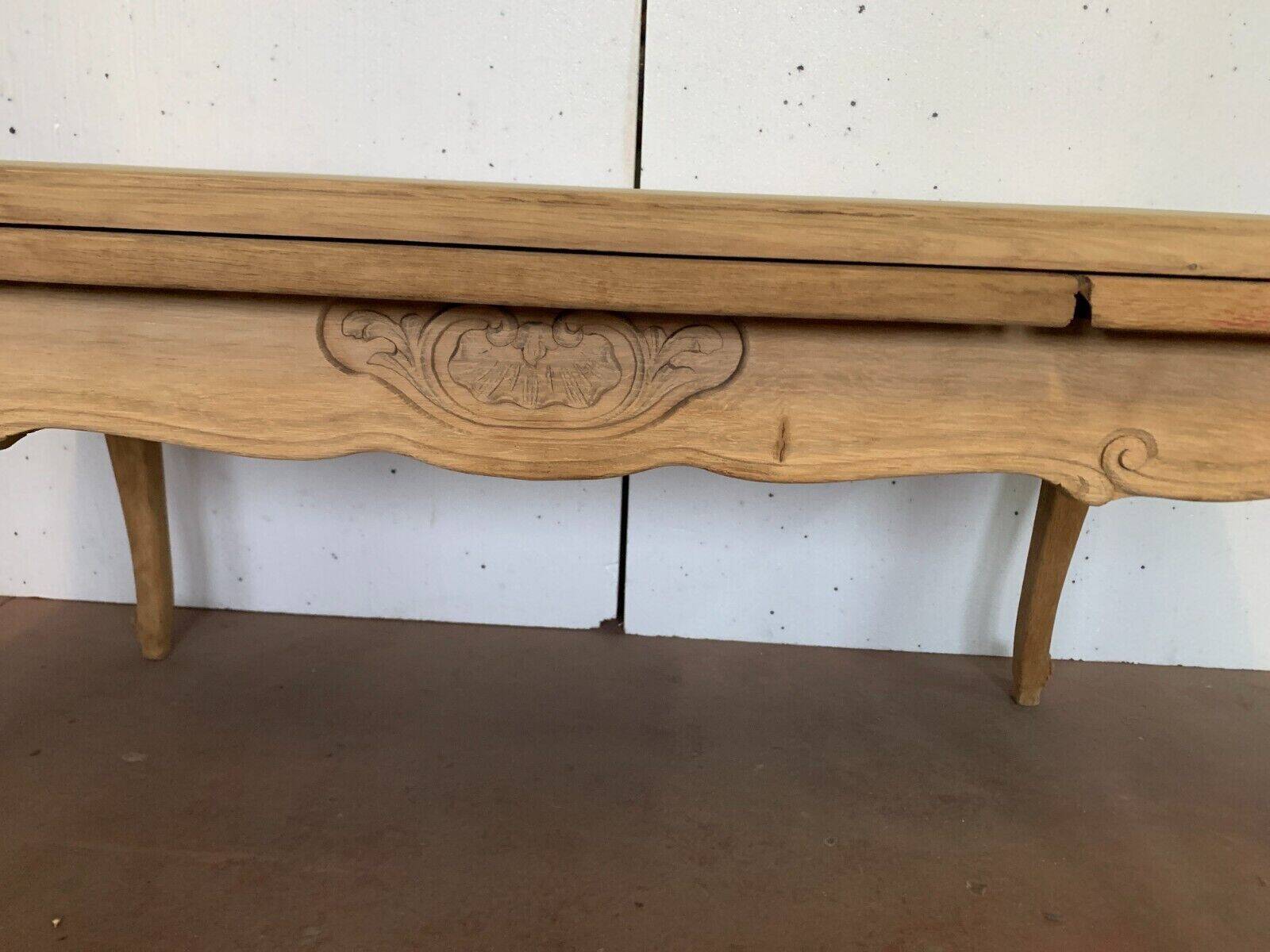 Regency style dining table in veneer and solid oak 20th century