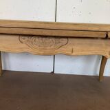 Regency style dining table in veneer and solid oak 20th century