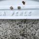 antique cast iron enamelled coat rack
