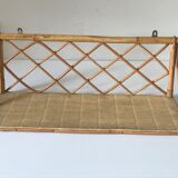 Vintage rattan shelf design 60 years