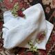 RG embroidered linen damask tablecloth late 19th century.
