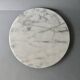 Large white marble cheese platter, rotating, D 31 cm