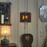 Applique murale Accolay en cuivre et résine 1950’s