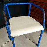 Blue metal child chair