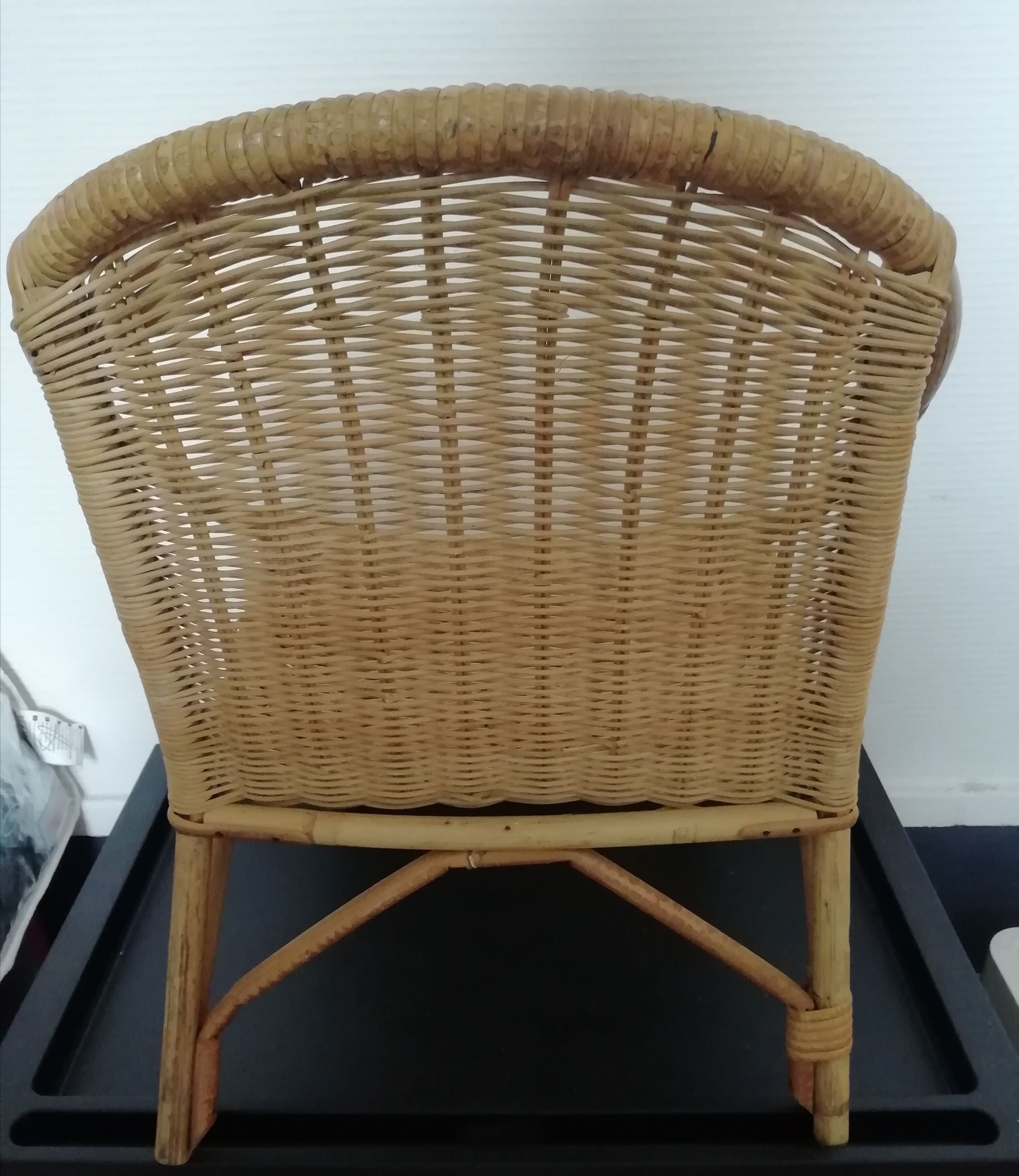 Former children's chair rattan 1960