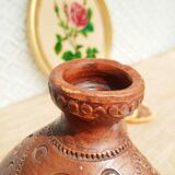 Vase , terracotta soliflore made in greece - vintage