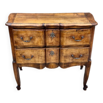 Little chest of drawers in walnut from the louis xvi period, 18th century