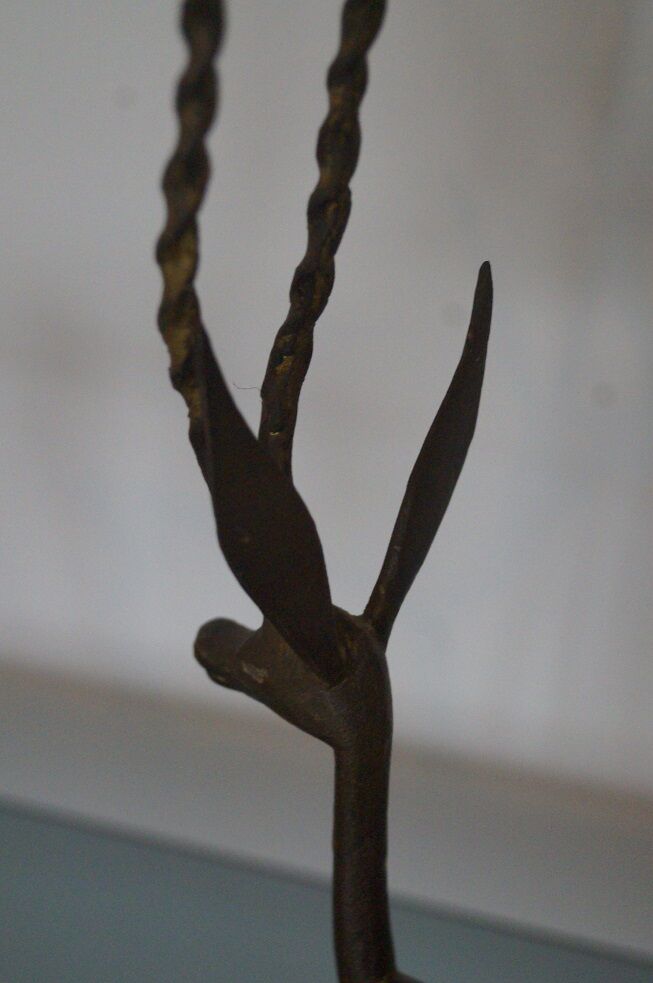 Pair of brass gazelles