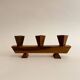 Bougeoir en bois vintage