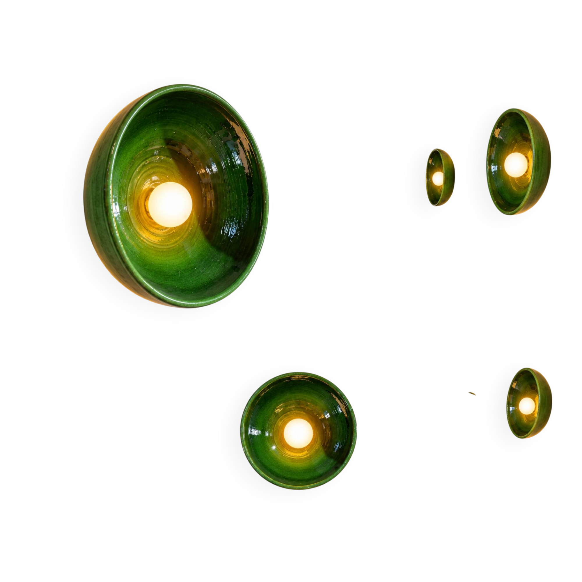 Grande applique ou suspension verte zellige