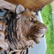 2 magnificent consoles/shelves in carved wood "FROM THE BLACK FOREST"