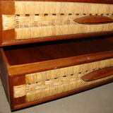 Chest of drawers mahogany and mulching around 1950 of Mexican manufacturing