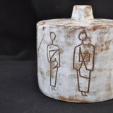 Art pottery lidd signed Kostanda A. Vallauris characters