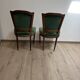 Pair of chair louis xvi period wood green trim