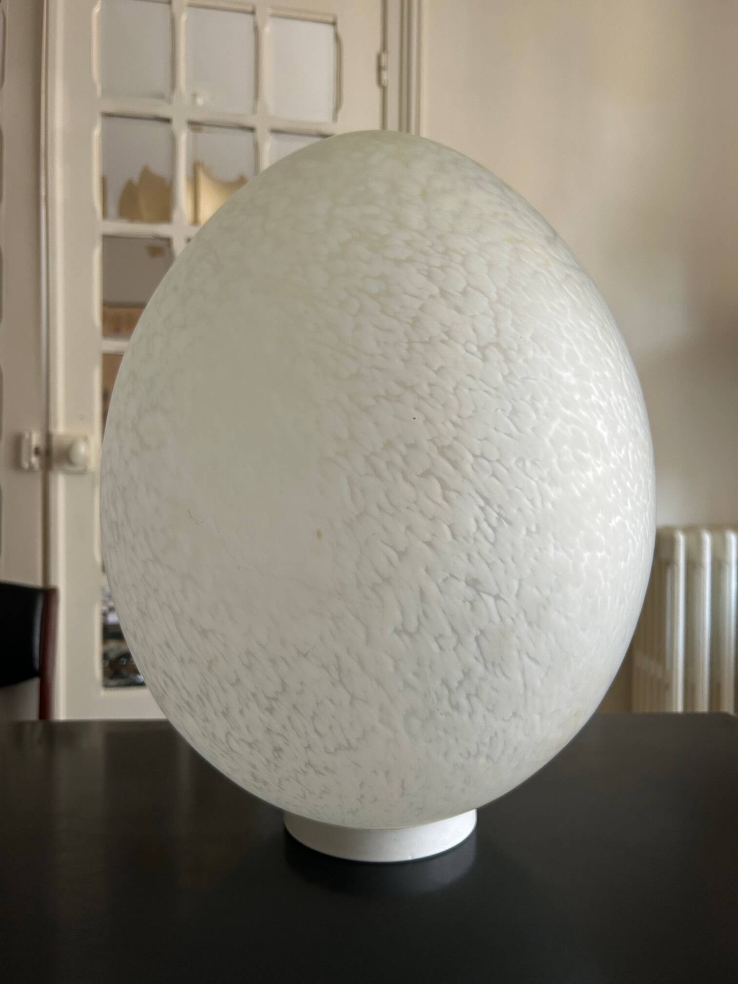 Grande lampe oeuf en verre murano 1970