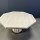 Octogonal italian travertine and brass dining table 1970s