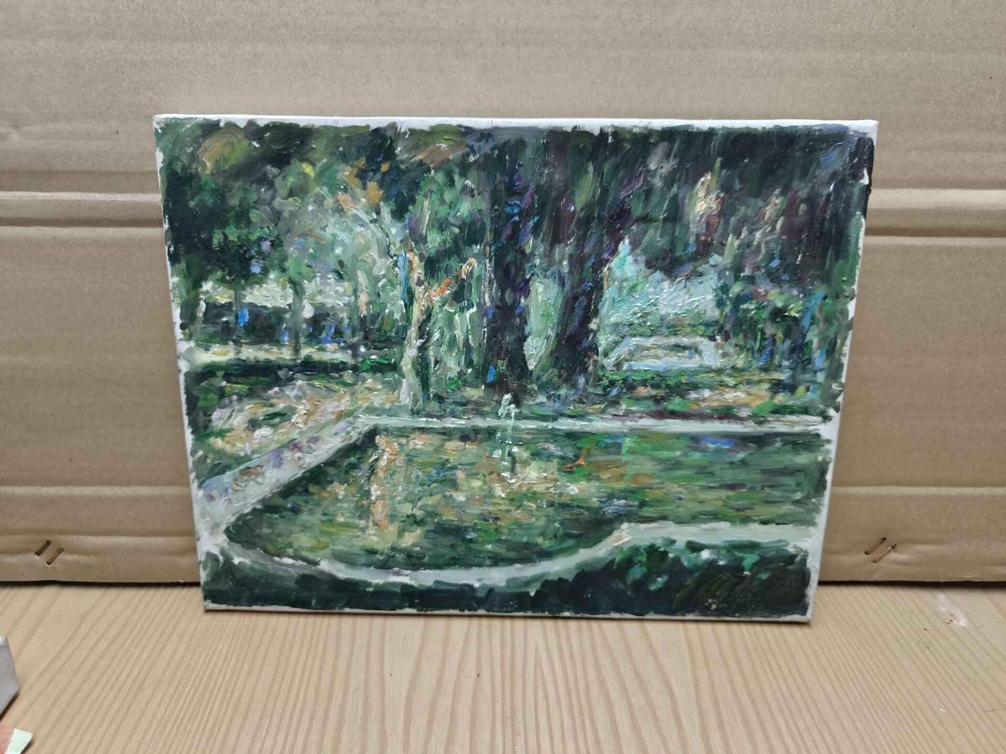 paysage à l'huile